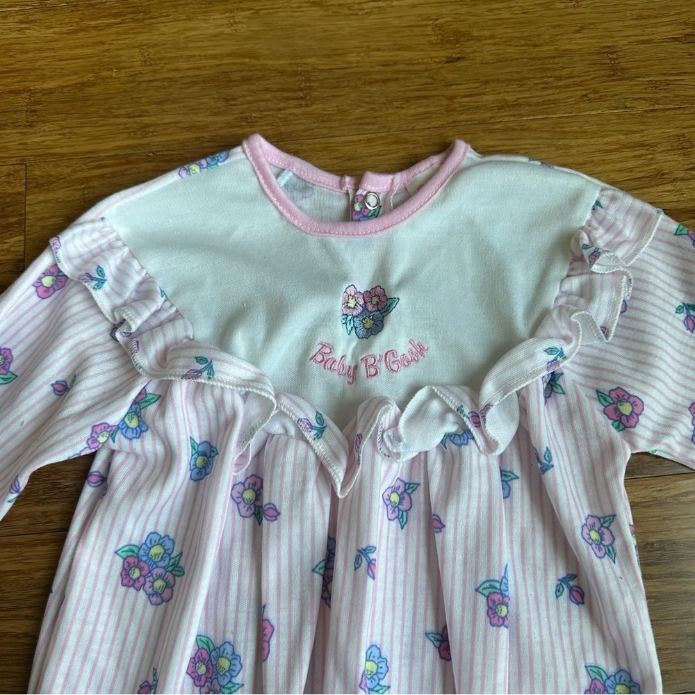 NWT VINTAGE BABY B'GOSH 3-6 Month  Ruffle Floral Footie - Picture 2 of 10